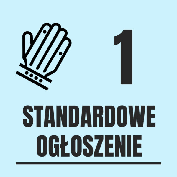 1 ogłoszenie (standardowe, 30 dni)