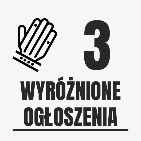 3 ogłoszenia (wyróżnione, 30 dni)