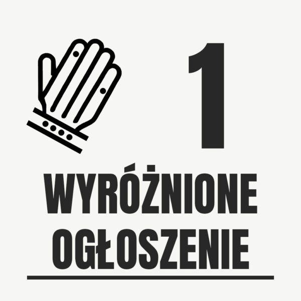 1 ogłoszenie (wyróżnione, 30 dni)
